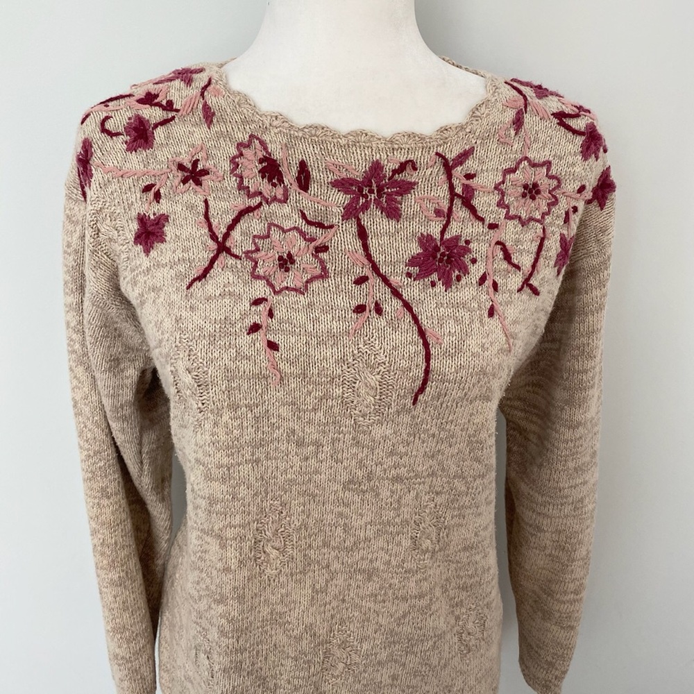 Floral Embroidered Sweater